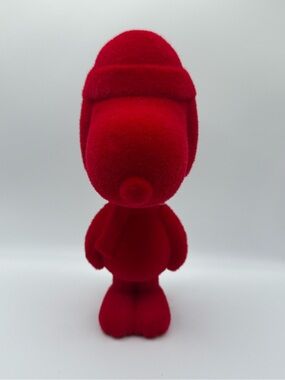 Peanuts Red Flocked Snoopy Figure Plush